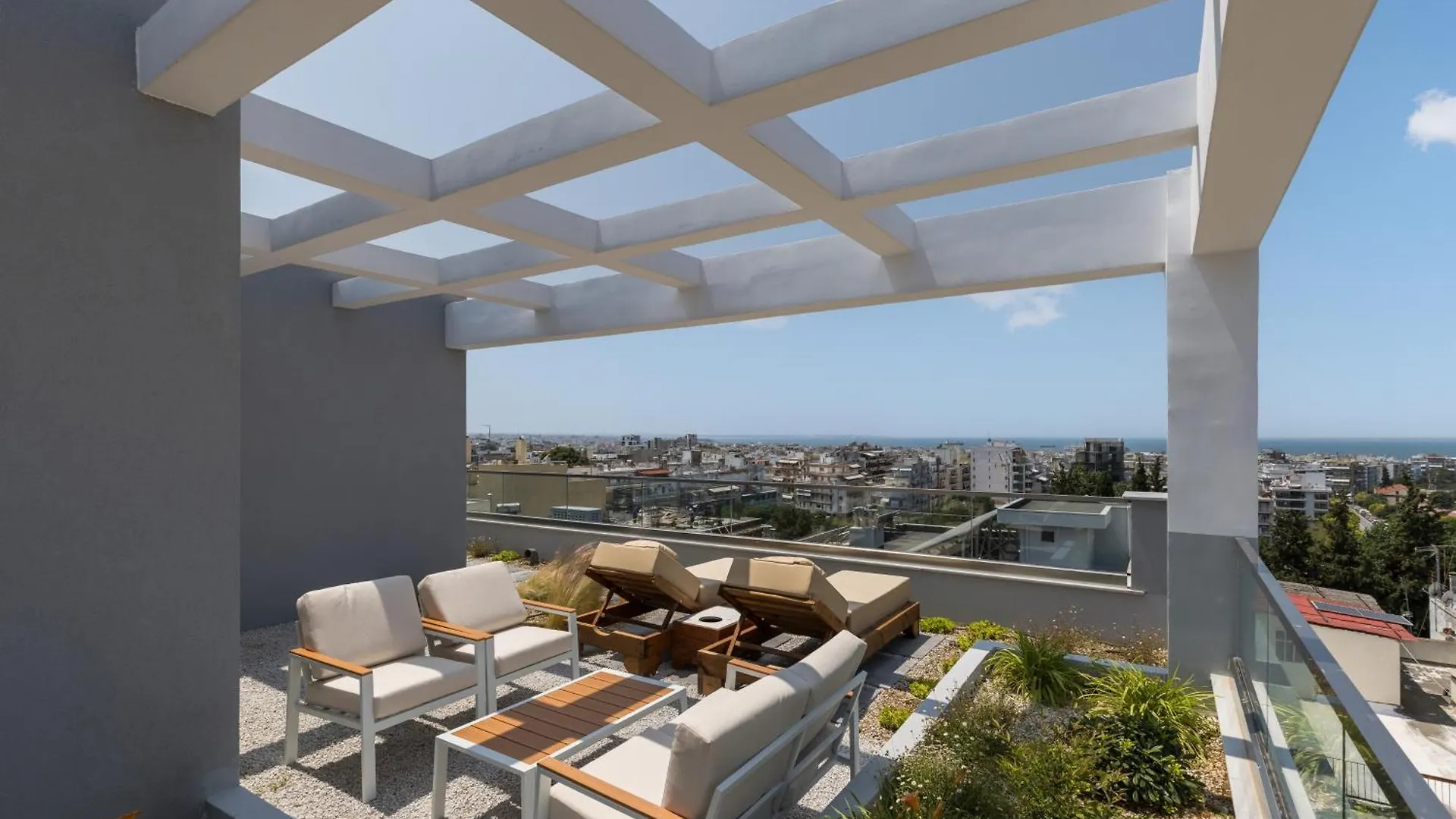 Skyline Luxury Apartment With Stunning Terrace By Binobi! Selanik Yunanistan